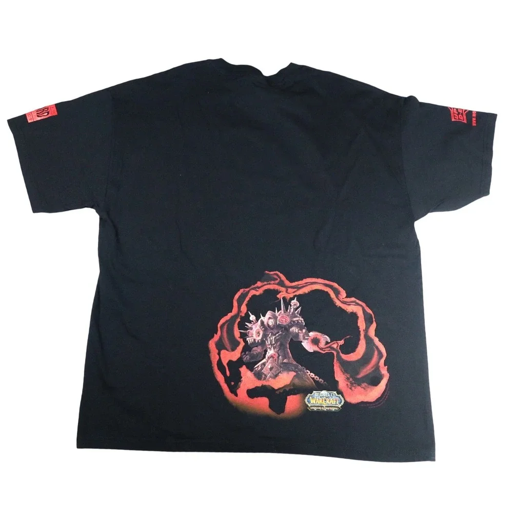 Gildan World of Warcraft TCG Shirt XL Black Drums of War‎ Video Game Promo Tee